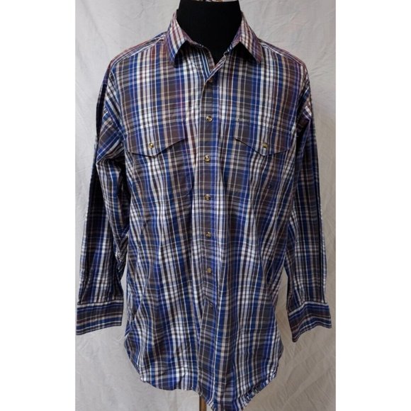 Ariat Pro Series XL Multicolor Plaid Western Rodeo Pearl Snap Long Sleeve Shirt - Picture 1 of 14